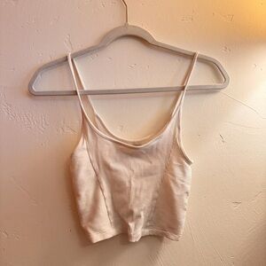 Urban Outfitters White Ribbed Crop Top